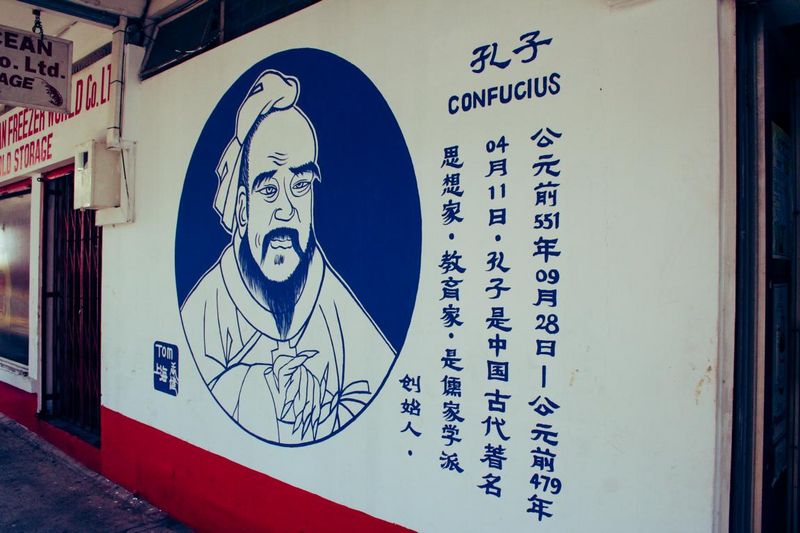 Konfuzius Bild in Chinatowm